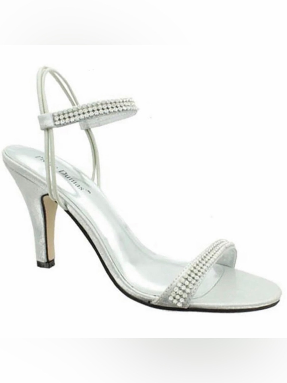 Pierre Dumas Heels 9 Silver Jeweled